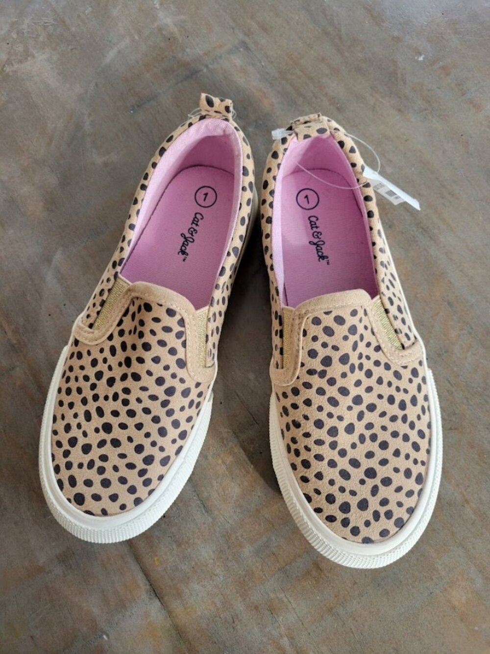 Girl's Slipon Shoes, Cat & Jack, Leopard Print, Size 1